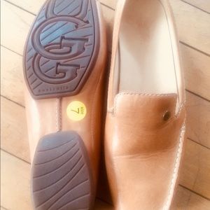 Ugg tan leather slip on size 7